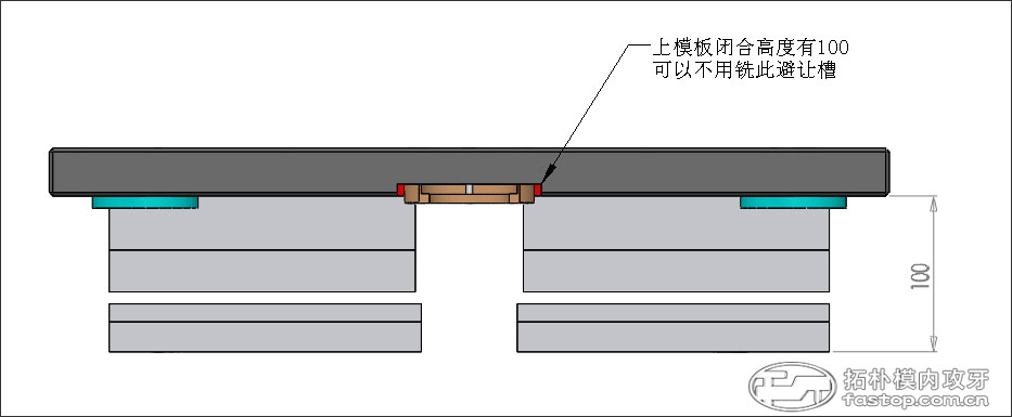 模內(nèi)攻牙機上模加工示意圖