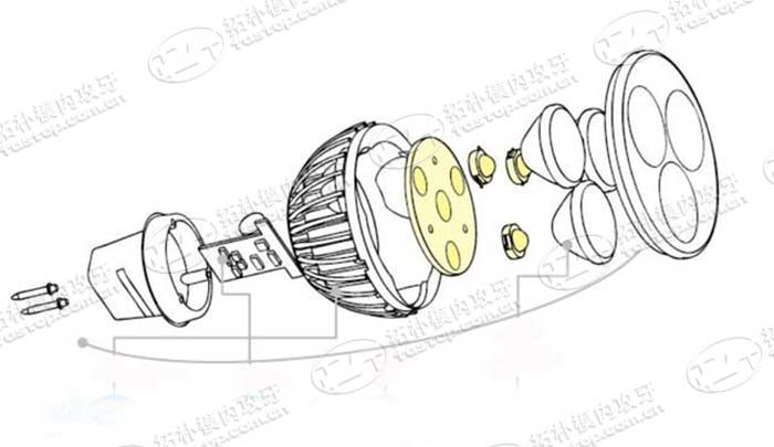 燈具配件結(jié)構(gòu)圖【拓樸】