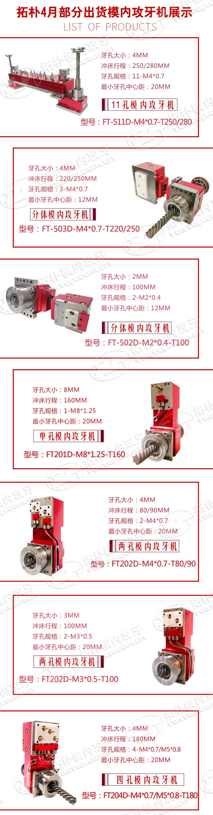 拓樸模內(nèi)攻牙機出貨展示